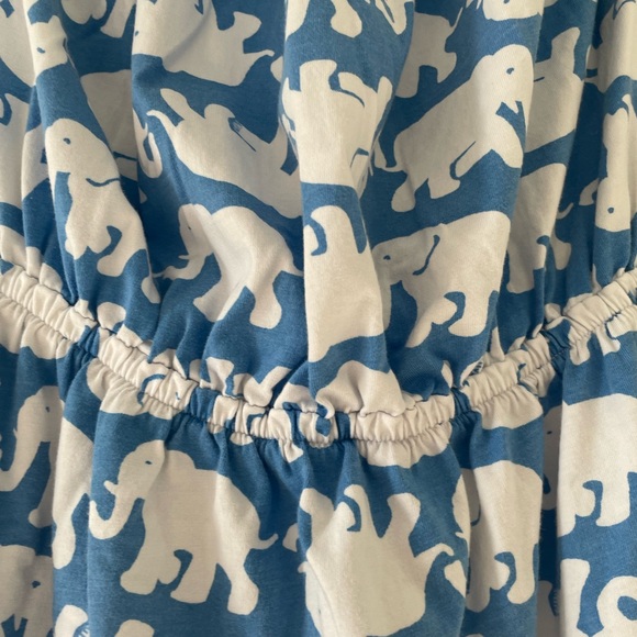 Loved, Lilly Pulitzer Blue & White Elephant Print Strapless Mini Dress Size XXS - Picture 6 of 8